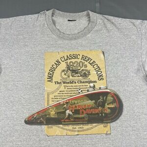 Vintage Harley Davidson T Shirt Eagle Double Sided Grey XL